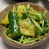 みーこの作ってみた!投稿(火を使わないでぱぱっと作れる！きゅうりと三つ葉の中華和え)
