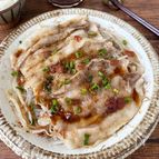 【豚バラもやしの梅ポン重ね蒸し】レンジで6分！ボリューム◎