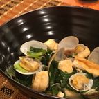 旨味たっぷり・あさりとお揚げの煮物