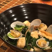 旨味たっぷり・あさりとお揚げの煮物