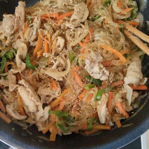はちわれの作ってみた!投稿(【ワンパン豚こまチャプチェ】下茹で不要◎)