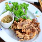 豚肉のからあげの中華風ピリ辛ダレ