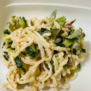 kiwiの作ってみた!投稿(やみつき♪【切り干し大根とツナのマヨポンサラダ】旨味たっぷり)