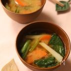 味噌汁レシピ 小松菜・じゃがいも・人参で　下茹で皮むき不要♪