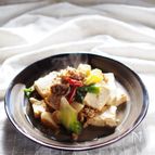 豆腐と下仁田ネギの甘辛煮