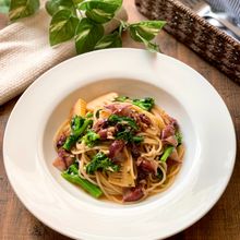 ホタルイカと春野菜の和風パスタ