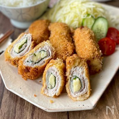 大葉とチーズの豚巻きフライ