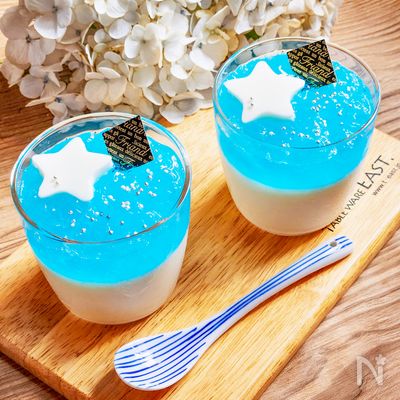 おうち材料で冷やすだけ！七夕☆レアチーズ☆