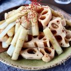 【新ごぼうと蓮根の酢漬け】噛むほどに香る！生姜がアクセント