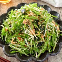シャキシャキ水菜のピリ辛ツナ和え♩ツナ油も使い切る！節約料理