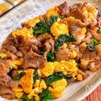 【牛肉とほうれん草のふわ玉甘酢炒め】やみつきになる♡