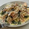 楽ラク手抜キッチン🐶🐾の作ってみた!投稿(もっちり生パスタ風♪時短ベーコンとほうれん草のスープパスタ)