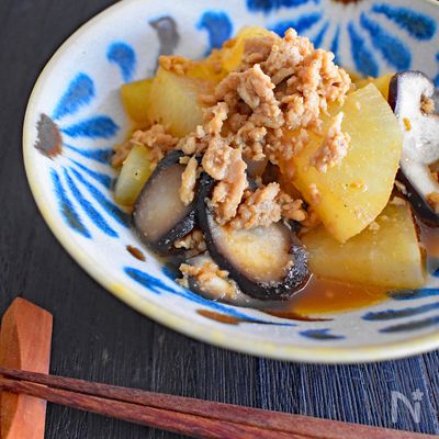 【レンジで完結！加熱は１回】だいこんの鶏そぼろ煮（中華風）