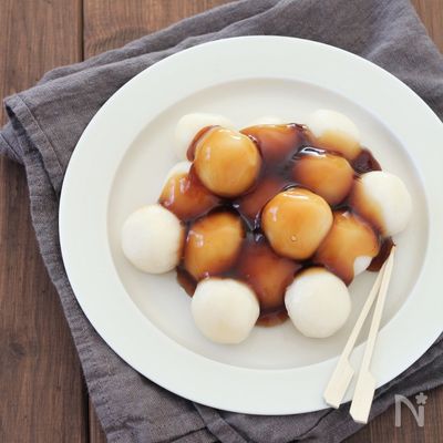 ふんわり柔らか白玉豆腐のみたらし団子