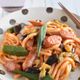 【オクラとナスのナポリタン風焼うどん】濃厚で美味しい！