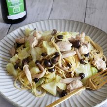 フライパン1つ♪鶏とキャベツの和風パスタ