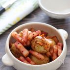 【新じゃがとブロックベーコンのピリ辛炒め】食べるラー油で旨辛