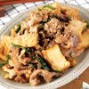 【レンジで5分💛】ご飯がすすむ♪豚コマと揚げ豆腐の甘辛ダレ