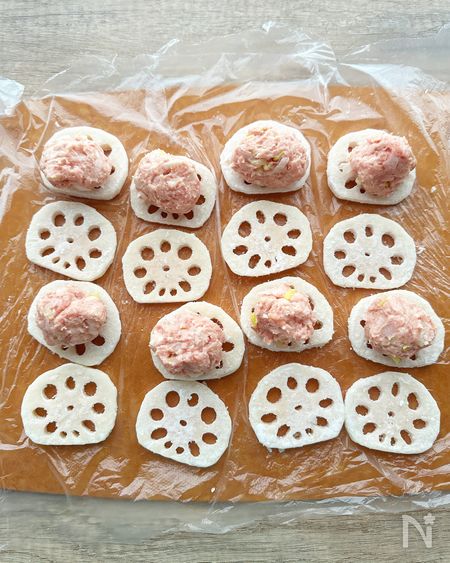 るみさんのれんこんのはさみ焼き工程4