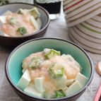 とろろがけ冷奴（オクラ＆たらこ入り）