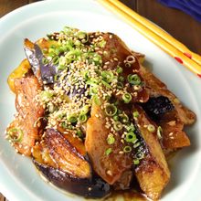 とろっと美味しい♪豚バラとなすの生姜焼き