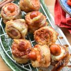 旨味じゅわっ♪竹輪inウィンナーde豚巻き磯辺揚げ♪