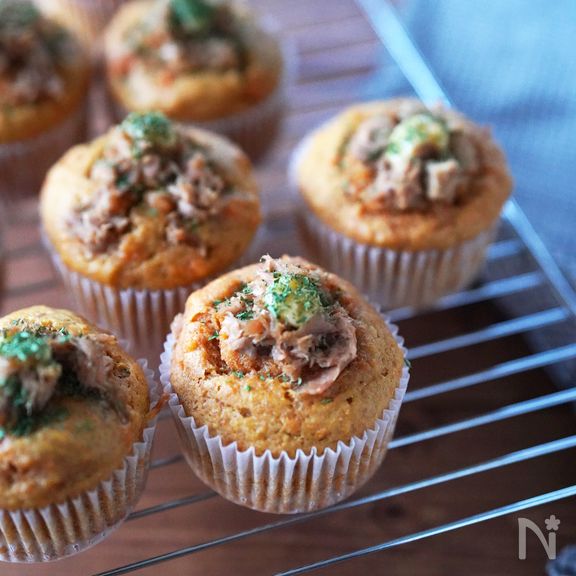 【バター不使用・30分】やみつき♪人参とツナのお食事マフィン