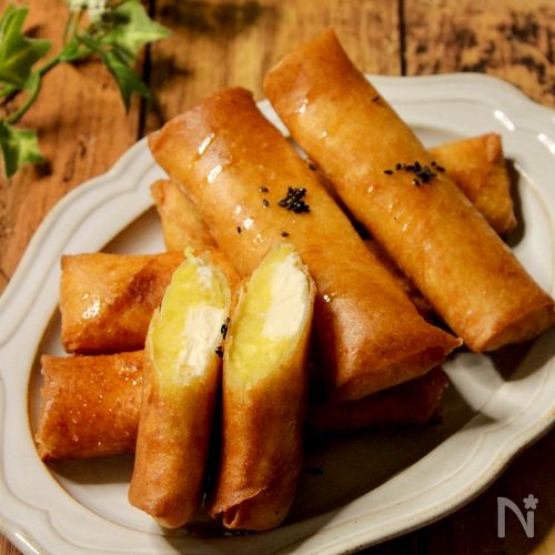 パイより軽くて食べやすい♪スイートポテト春巻き