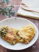 栄養満点　にら納豆オムレツ