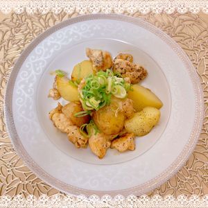 にゃ〜むずの作ってみた!投稿(『じゃがいもとささみの照り胡椒炒め』)
