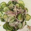 塩もみなし《きゅうりと玉ねぎ♡青じそサラダ》の工程1