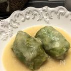 昆布だしが決め手！白みそ仕立ての和風ロールキャベツ