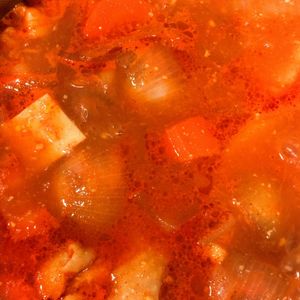 たけのこの作ってみた!投稿(タットリタン(鶏肉の旨辛鍋)【韓国料理】)