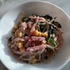 KUMIKOの作ってみた!投稿(ほうれん草ともやしの《おかかコーンサラダ》)