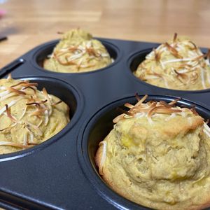 shironoの作ってみた!投稿(米粉のバナナマフィン【砂糖・乳製品不使用】)