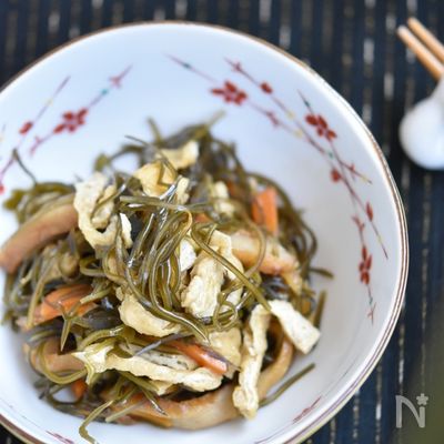 減塩切り昆布とさつま揚げの煮物【作り置き】
