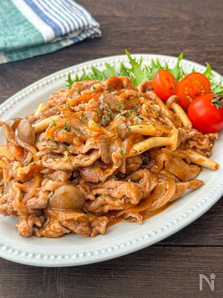 豚こま肉のポークチャップ