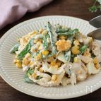 【スナップエンドウと鶏むね肉のデリ風タルタルサラダ】