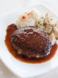洋食屋さん風のハンバーグステーキ