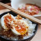 漬けずにかけるだけ！最強のご飯のお供【ネギだれ半熟卵】