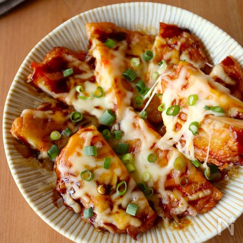 レンジで5分！【とろ～りチーズの甘辛照り焼きさつま揚】