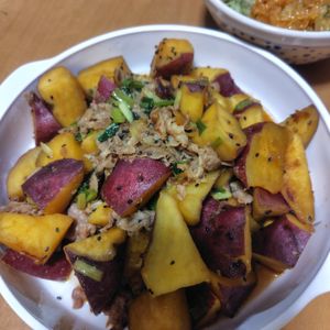 987525kの作ってみた!投稿(さつまいもと豚バラの甘辛照り煮【#作り置き#時短#レンジ】)