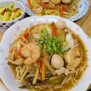 もんぶらん°・*:.。.☆の作ってみた!投稿(【あんかけ焼きそば】本格！とろ〜り具沢山♩)