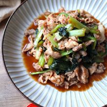 【醤油麹×炒める】豚肉と小松菜の甜麺醤炒め