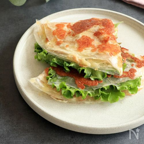 〖 重ねて焼くだけ 〗ライスペーパー ツナメルト