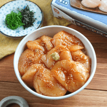 帆立の漬けどんぶり