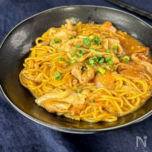 【味噌餡かけ焼きそば】フライパンひとつで絶品✨
