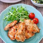 しっとりやわらか〜♩鶏むね肉のレモンペッパー香草パン粉焼き