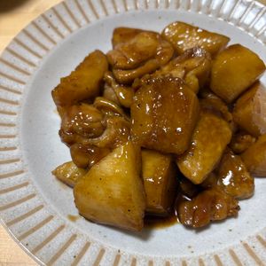ぴの作ってみた!投稿(＊鶏もも肉と長芋の甘辛炒め＊)