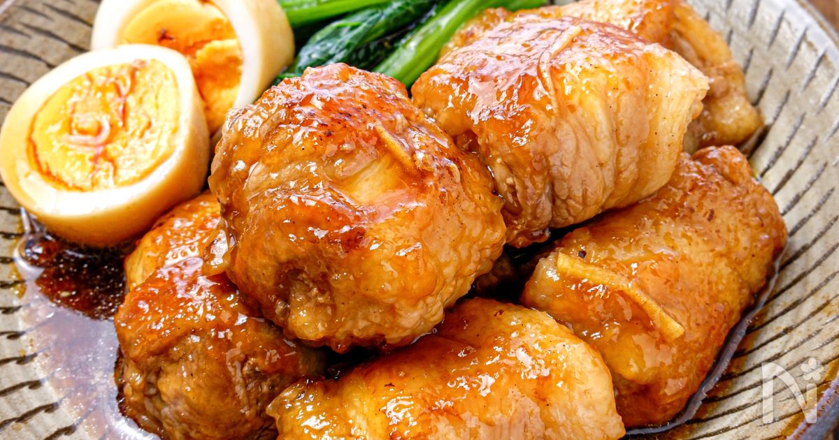 【角煮風豚巻き豆腐】ご飯3杯はいける！煮込み5分♪